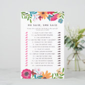 Wilde bloemen Hij zei dat ze vrijgezellenfeest wil (Staand voorkant)