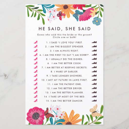 Wilde bloemen Hij zei dat ze vrijgezellenfeest wil (Voorkant)