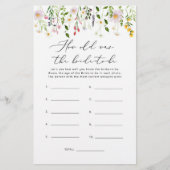 Wilde bloemen Hoe oud was de bruid om mee te spele (Voorkant)