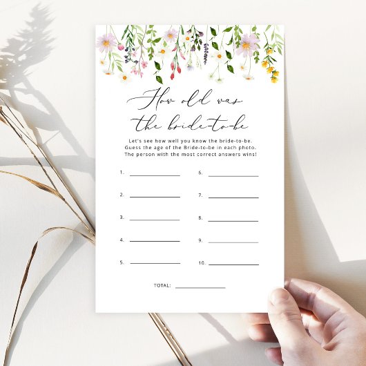 Wilde bloemen Hoe oud was de bruid om mee te spele