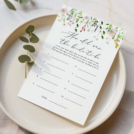 Wilde bloemen Hoe oud was de bruid om mee te spele