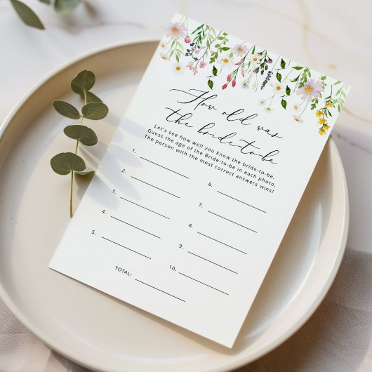 Wilde bloemen Hoe oud was de bruid om mee te spele