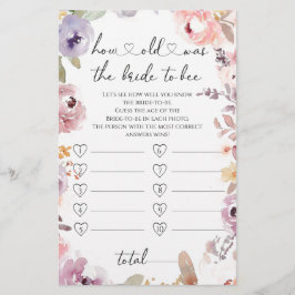 Wilde bloemen Hoe oud was de bruid om mee te spele