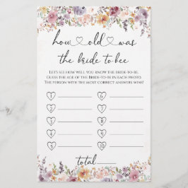 Wilde bloemen Hoe oud was de bruid om mee te spele