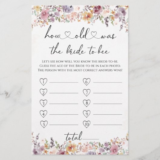 Wilde bloemen Hoe oud was de bruid om mee te spele (Voorkant)