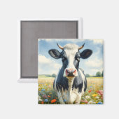 Wilde Bloemen Holstein Melkkoe Magneet (Voorkant / Achterkant)