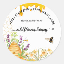 Wilde Bloemen Honing Pot Etiketten | Bijen Bijenim