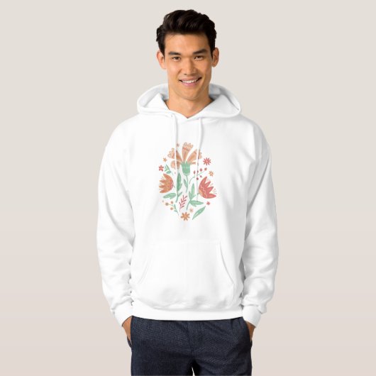 Wilde bloemen hoodie (Voorkant volledig)