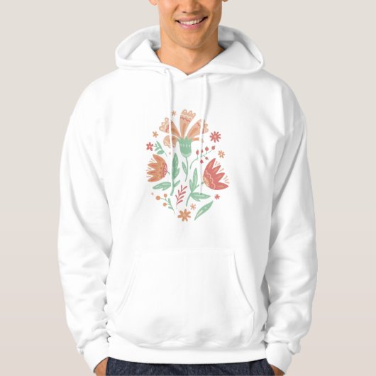 Wilde bloemen hoodie (Voorkant)