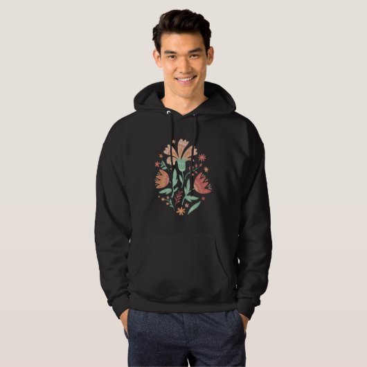 Wilde bloemen hoodie (Voorkant volledig)