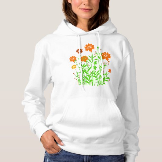 Wilde bloemen hoodie (Voorkant)
