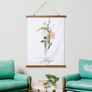 Wilde bloemen hoop  hangend wandkleed