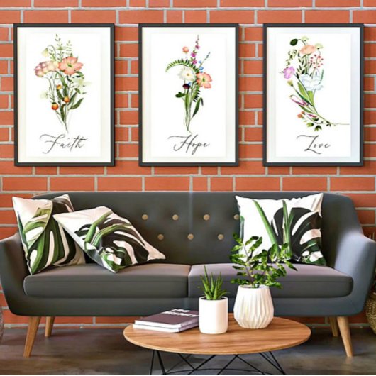 Wilde Bloemen Hoop Poster