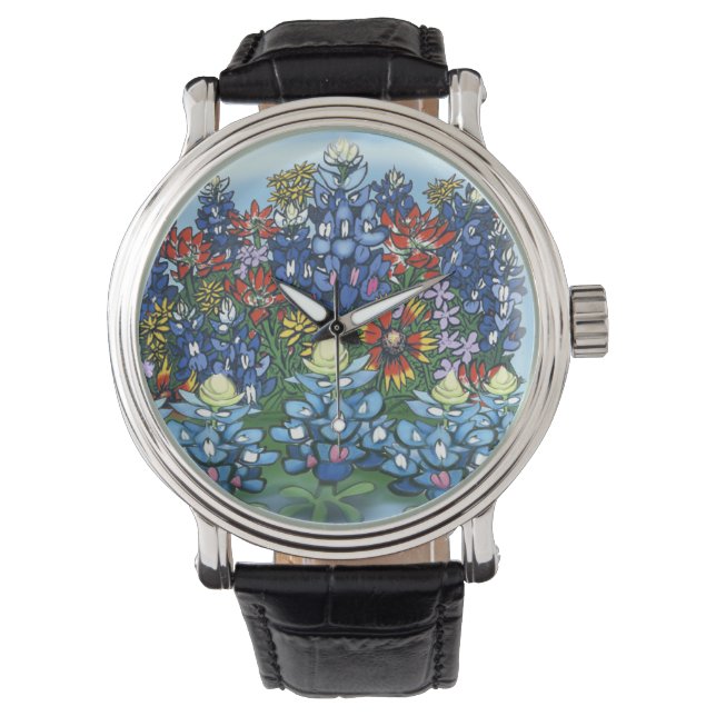 Wilde bloemen horloge (Voorkant)