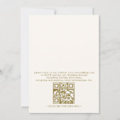 Wilde bloemen hout Mason Jars Boho QR Code Trouwen Kaart (Achterkant)