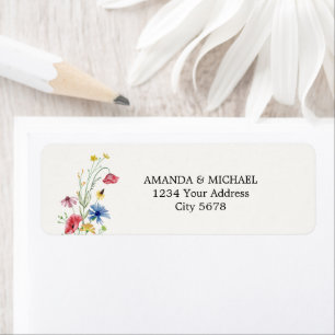 Wilde Bloemen Huwelijk Retouradres Label