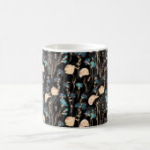 Wilde bloemen illustraties. naadloos deel koffiemok (Center)