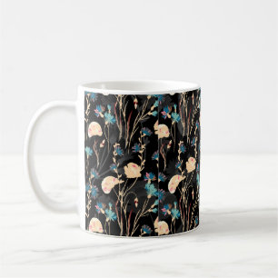 Wilde bloemen illustraties.  naadloos deel koffiemok