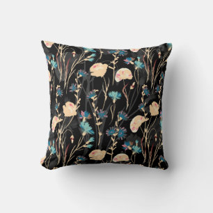 Wilde bloemen illustraties. naadloos deel kussen