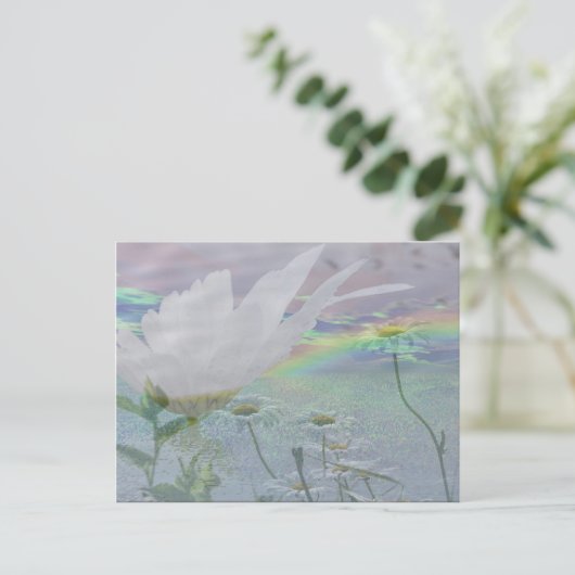 Wilde bloemen in 3d briefkaart (Staand voorkant)