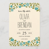 Wilde Bloemen in Bloei | Reserveer de Datum Save The Date (Voorkant)