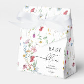 Wilde bloemen in Bloom Baby shower Bedankdoosjes (Voorkant Zijde)