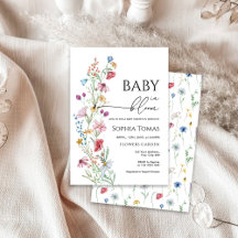 Wilde bloemen in Bloom Baby shower