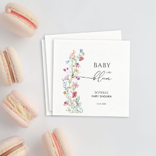 Wilde bloemen in Bloom Baby shower Servet
