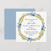 Wilde bloemen in de Grote Kleuren Uitnodiging (Voorkant / Achterkant)