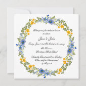 Wilde bloemen in de Grote Kleuren Uitnodiging (Voorkant)