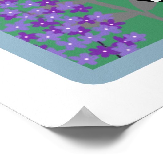 Wilde bloemen in de illustratie van het nationaal  poster (Hoek)