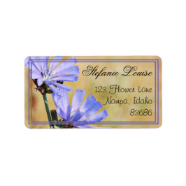 Wilde bloemen in de ochtend etiket