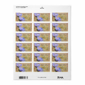 Wilde bloemen in de ochtend etiket (Full Sheet)