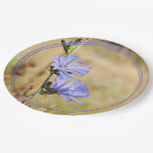 Wilde bloemen in de ochtend papieren bordje (Gekanteld)