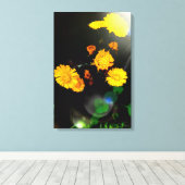Wilde bloemen in de zon canvas afdruk (Insitu (Houten vloer))