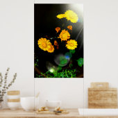 Wilde bloemen in de zon poster (Keuken)