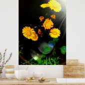 Wilde bloemen in de zon poster (Keuken)