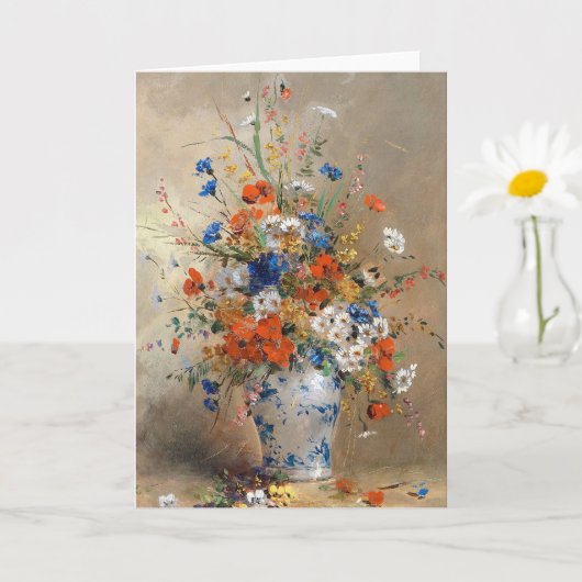 Wilde bloemen in een vaas kaart (Kleine Plant)