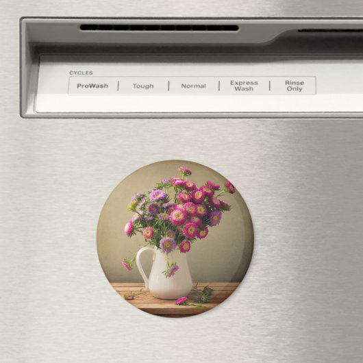 Wilde bloemen in een vaas magneet (Insitu (Vaatwasser))