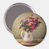 Wilde bloemen in een vaas magneet (Voorkant / Achterkant)