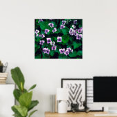 Wilde bloemen in het bos poster (Thuiskantoor)