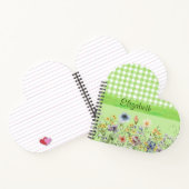 Wilde bloemen in het groen notitieboek (Binnen)