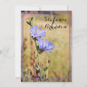 Wilde bloemen in het huwelijk van 's morgens kaart (Voorkant)