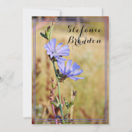 Wilde bloemen in het huwelijk van 's morgens kaart