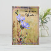 Wilde bloemen in het huwelijk van 's morgens kaart (Staand voorkant)