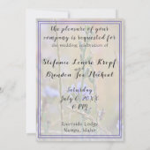 Wilde bloemen in het huwelijk van 's morgens kaart (Achterkant)