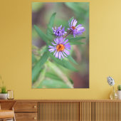 Wilde bloemen in het Paarse Canvas Afdruk (Insitu (Woonkamer))