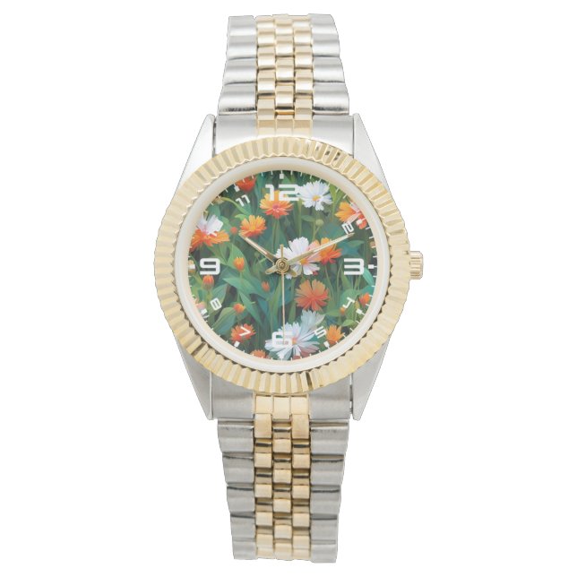 Wilde bloemen in het veld 20632 horloge (Voorkant)