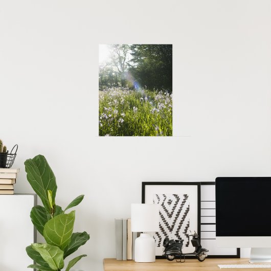 Wilde bloemen in het veld poster (Thuiskantoor)