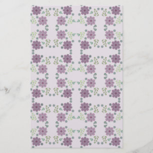 Wilde bloemen in Lavender Briefpapier